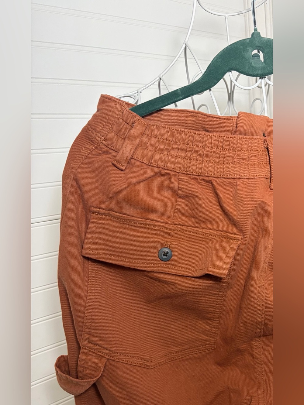 GAP Women's Cropped Chino Pants in Rust Orange - Picture 5 of 8